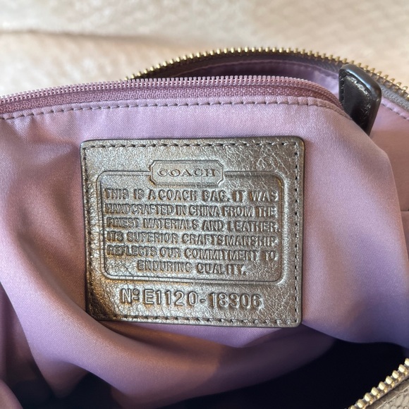 Coach Kristen Grey Python Embossed Leather Hobo Bag - Picture 7 of 10